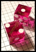 Dice : Dice - Casino Dice - Peppermill Reno Rose Color - Gamblers Supply Store Apr 2011